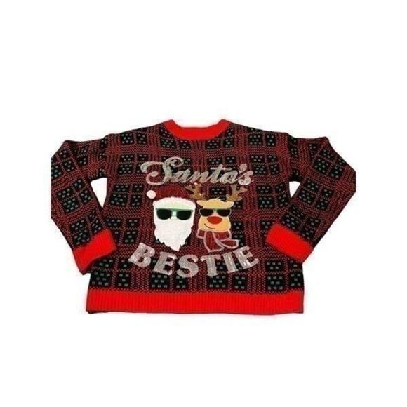 UGLY SWEATER SANTA BESTIE SIZE S - Picture 2 of 11
